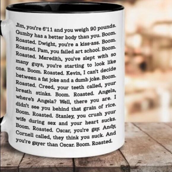 - NWOT The Office coffee mug. Boom! Roasted! MICHAEL SCOTT. Office fan mug. - Picture 6 of 6